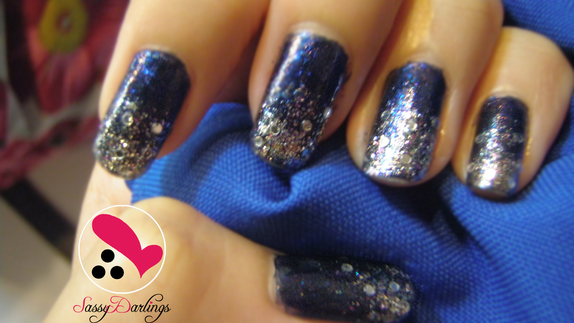 Glitter Royal Blue Nails + How To: Remove Glitters | Nail Art Love