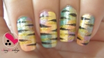 Colorful Zebra Print Nail Tutorial by Sassydarlings